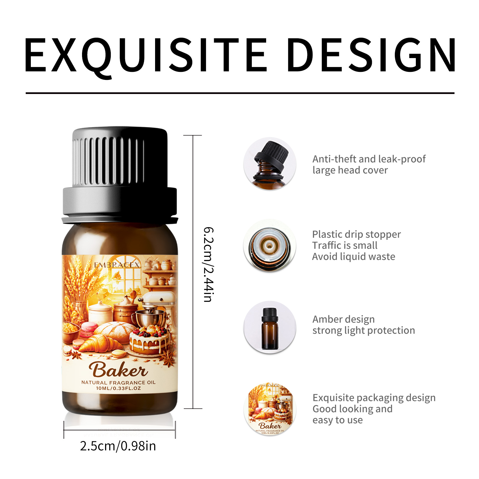6 type Fragrance Oils Concept  - Perfume Fragrance Powder review and price