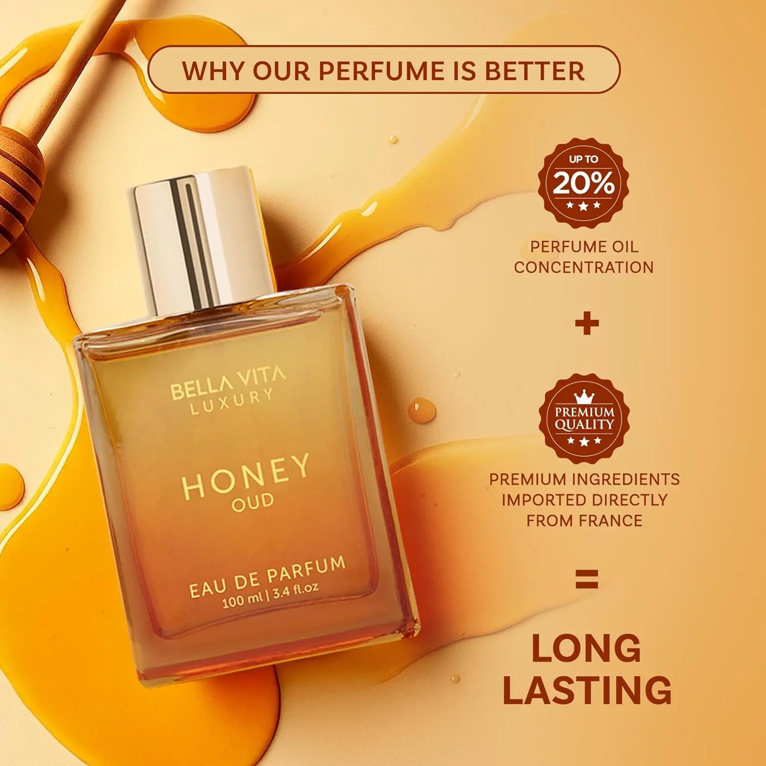 BellaVita Luxury Honey Oud EDP - Perfume Fragrance Families review and price