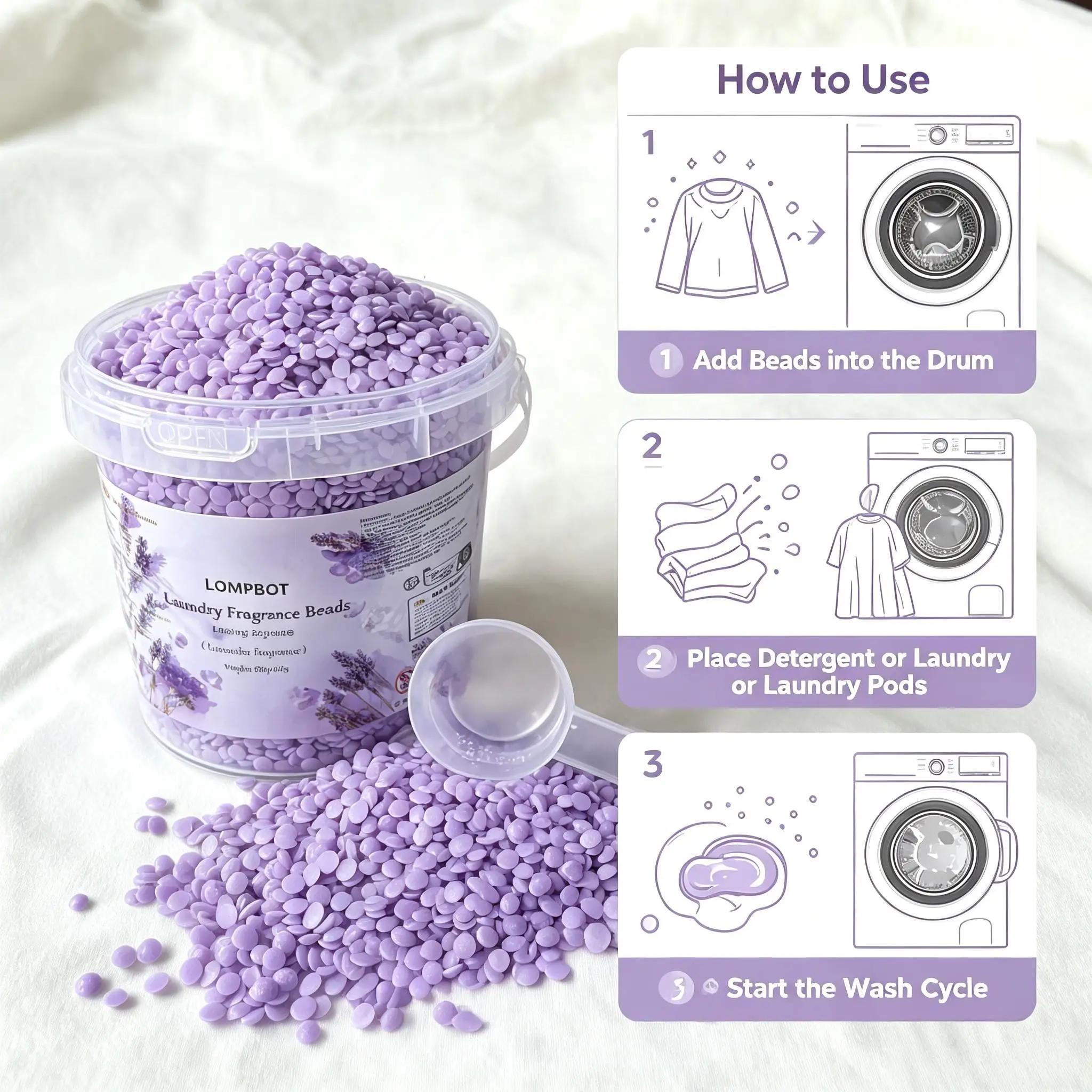 800g Big Bucket Laundry Scent  - Perfume Fragrance Powder review and price